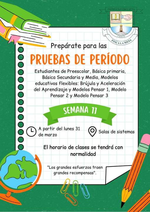 Pruebas de periodo